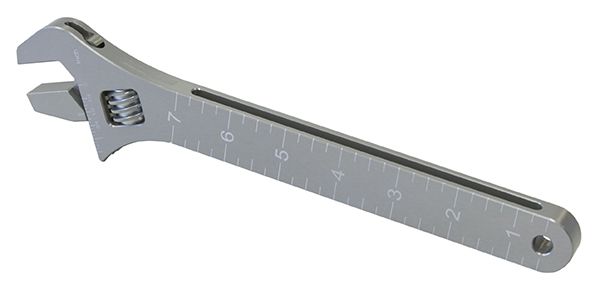 Aeroflow Wheelie Bar and General Purpose Adjustable Spanner Silver Finish