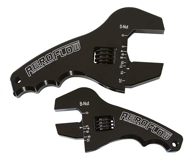 Adjustable Grip AN Spanner Kit, Black  Includes 1 x 3-1/2" Small & 1 x 4-1/2" Large Shorty Spanners