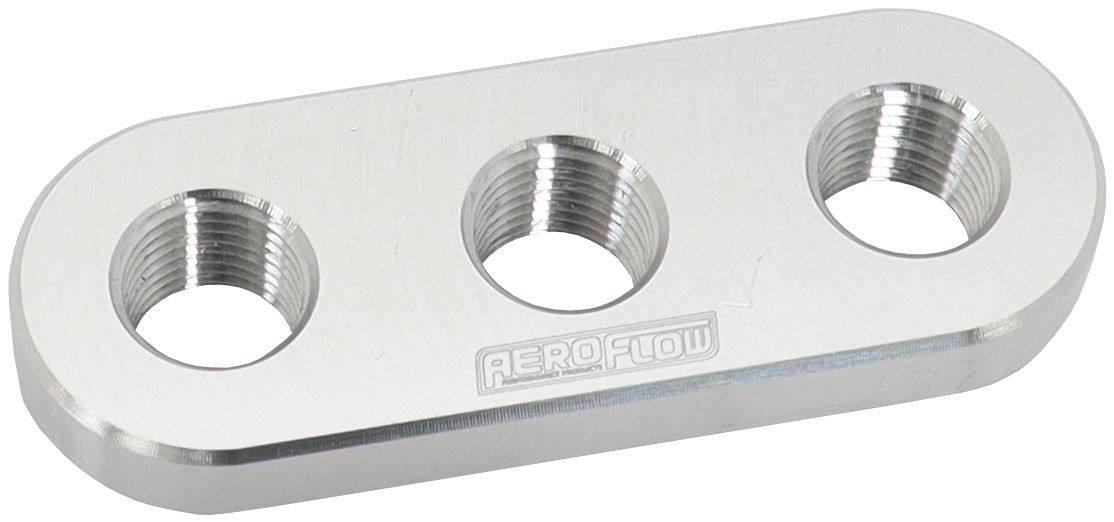 Aeroflow Weld-In Alloy Plate with 3 x 1/8" NPT Female Ports