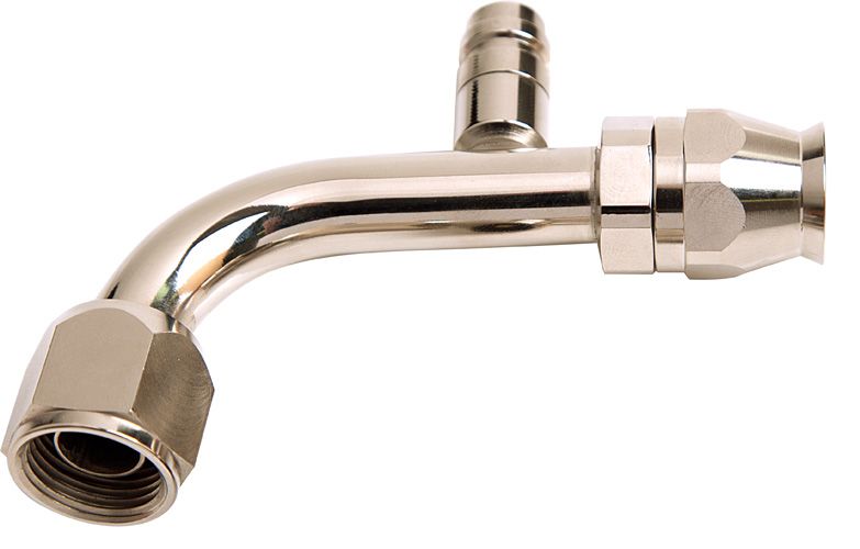 A/C 90° Fitting #6 with Charge Port