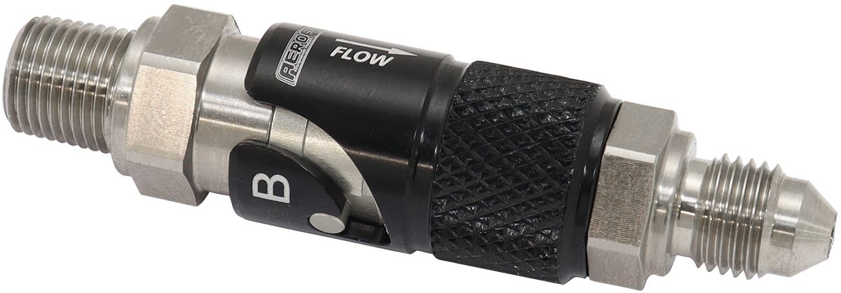 Aeroflow Titanium Quick Release Fitting -3AN to 1/8" NPT with EPR Seals Black Finish