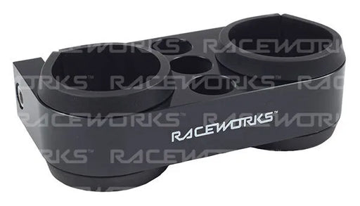 Raceworks Black Billet Twin Pump Bracket Suits 044 ALY-002BK