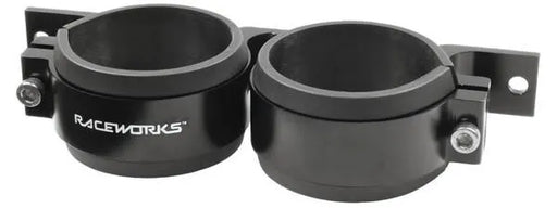 Raceworks Twin Fuel Pump Bracket 60mm Black ALY-003BK