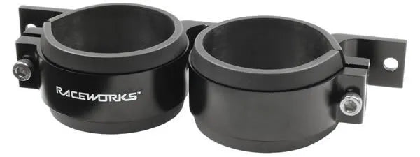 Raceworks Twin Fuel Pump Bracket 60mm Black ALY-003BK