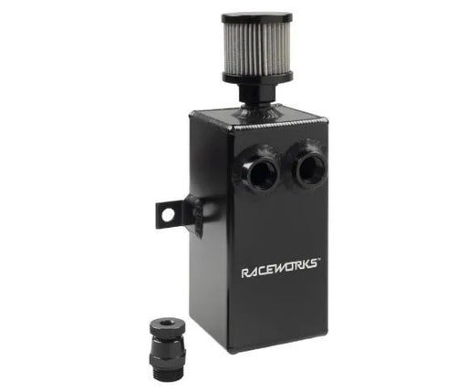 Raceworks Black Aluminium Catch Can With Drain Tap 3.5L ALY-065BK
