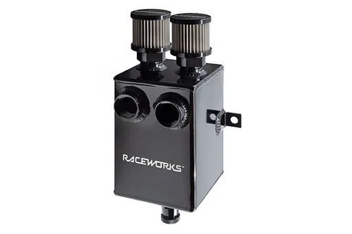 Raceworks Black Aluminium Catch Can With Drain Tap 2L ALY-074BK