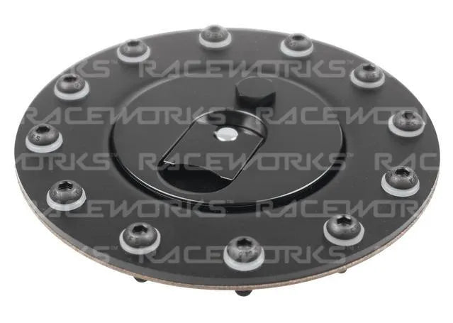Raceworks Black Billet Aluminium Flush Gen1 Fuel Cell Cap ALY-078BK