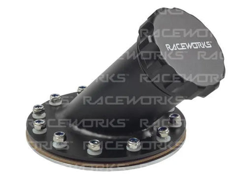 Raceworks Black Aluminium Gen1 Fuel Cell Cap 45Deg ALY-079BK