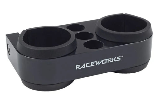 Raceworks Black Billet Twin Pump Bracket Suits Ext PieRBurg/Walbro ALY-089BK