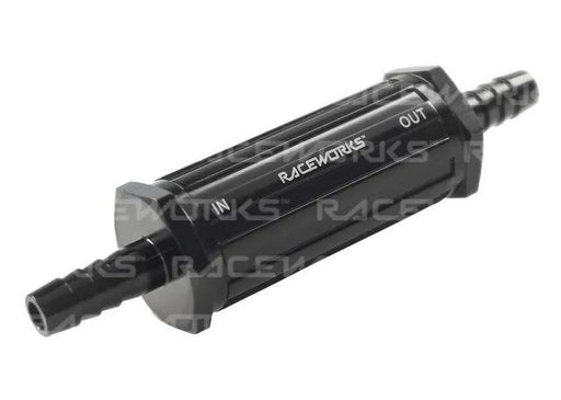 Raceworks Rw Inline Fuel Filter With 5/16In BaRBs 30 Micron ALY-098