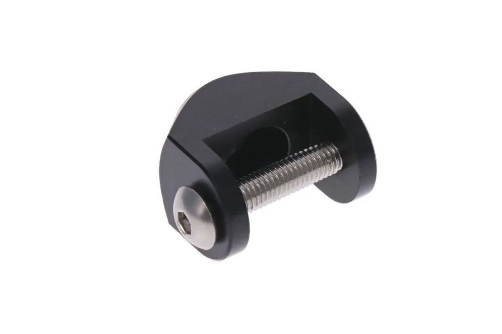 Raceworks Fuel Rail Extrusion Clevis Mount Black ALY-112BK
