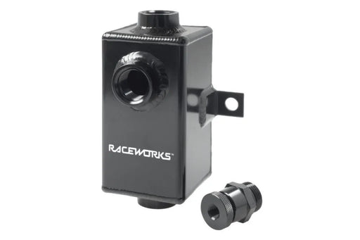 Raceworks Black Aluminium Catch Can With Plug 0.5L ALY-130BK