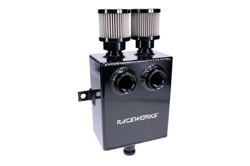 Raceworks 1.6L Black Slimline Aluminium Catch Can ALY-155BK