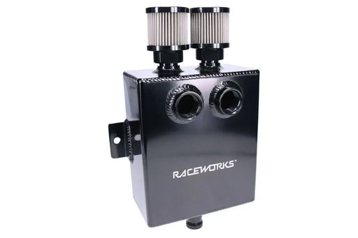 Raceworks 2.7L Black Slimline Aluminium Catch Can ALY-156BK
