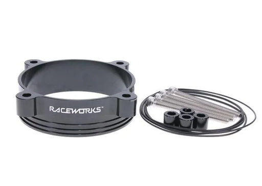 Raceworks 3.50In To 82mm Bosch Tbo Adapter (Ipc-350 To Tbo-501) ALY-177BK