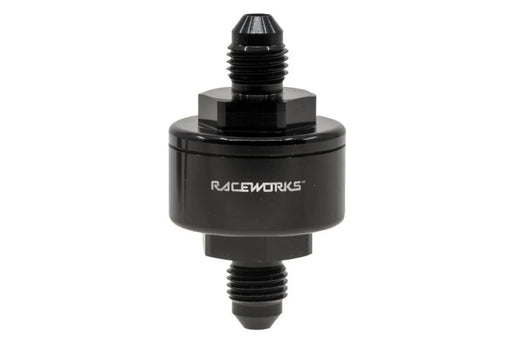 Raceworks An-4 Billet TuRBo Oil Feed Filter 44 Micron ALY-183BK