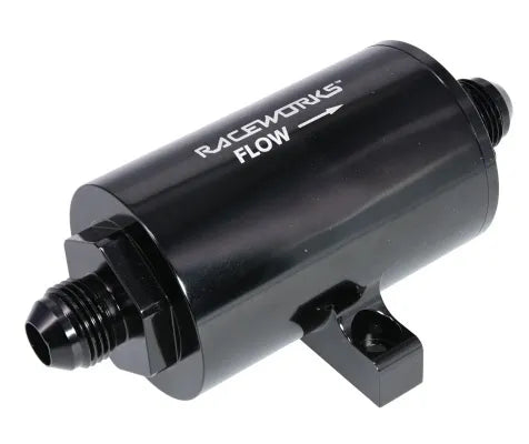 Raceworks An-8 10Micron Billet Motorsport Fuel Filter Od52mm Length 131mm ALY-208-10BK