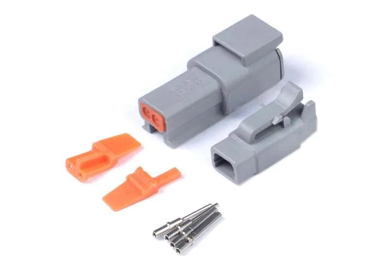 Haltech Plug and Pins Only - Matching Set of Deutsch DTM-2 Connectors (7.5 Amp)  HT-031012