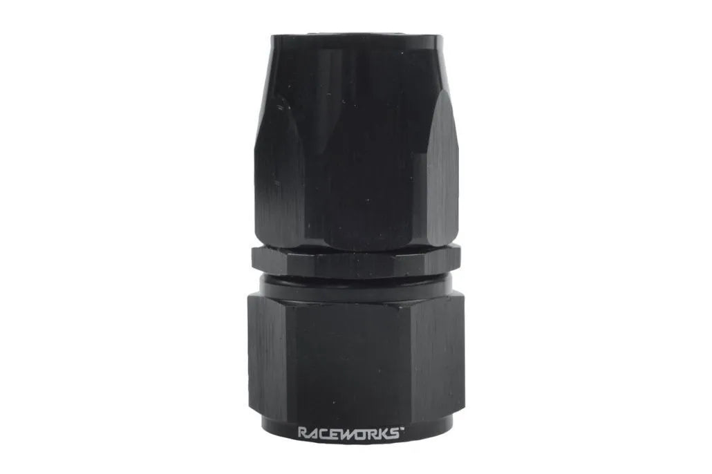Raceworks Taper Hose End An-6 Straight RWF-111-06BK