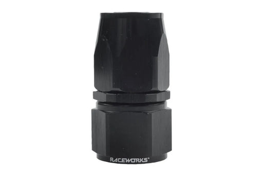 Raceworks Taper Hose End An-6 Straight RWF-111-06BK
