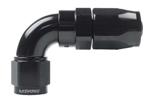 Raceworks Taper Hose End An-4 90Deg RWF-113-04BK