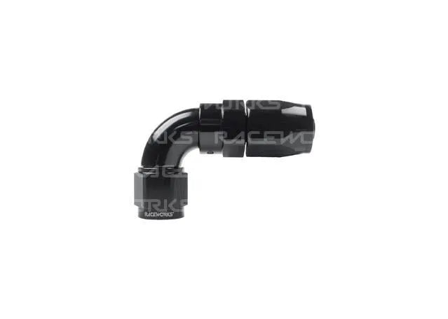 Raceworks Taper Hose End An-12 90Deg RWF-113-12BK
