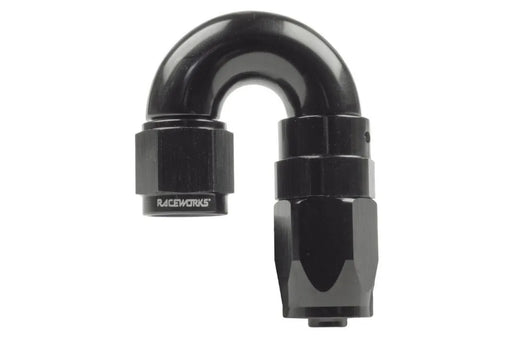 Raceworks Taper Hose End An-8 180Deg RWF-116-08BK