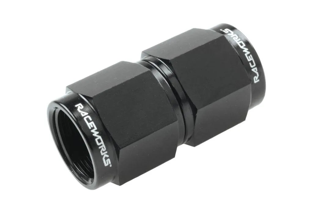 Raceworks Female To Female Swivel An-3 Straight RWF-131-03BK