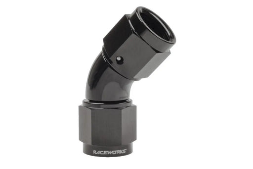 Raceworks Female To Female Swivel An-3 45Deg RWF-132-03BK