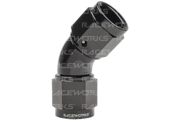 Raceworks Female To Female Swivel An-12 45Deg RWF-132-12BK