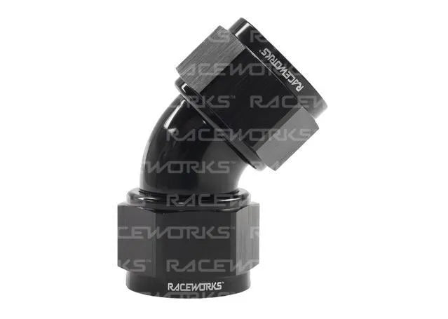 Raceworks Female To Female Swivel An-16 45Deg RWF-132-16BK