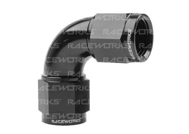 Raceworks Female To Female Swivel An-3 90Deg RWF-133-03BK