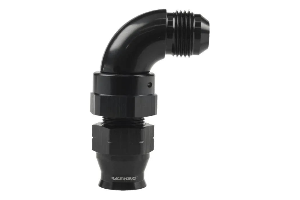 Raceworks Male An-6 To 5/16In Tube 90Deg Adapter RWF-137-06-05BK