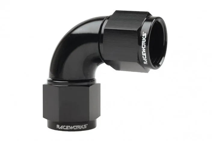 Raceworks Female To Male Swivel Elbow An-4 90Deg RWF-143-04BK