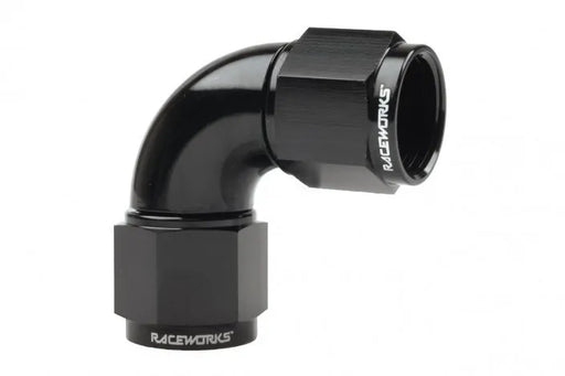 Raceworks Female To Male Swivel Elbow An-12 90Deg RWF-143-12BK