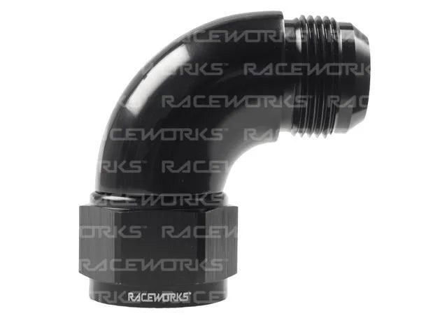 Raceworks Female To Male Swivel Elbow An-16 90Deg RWF-143-16BK