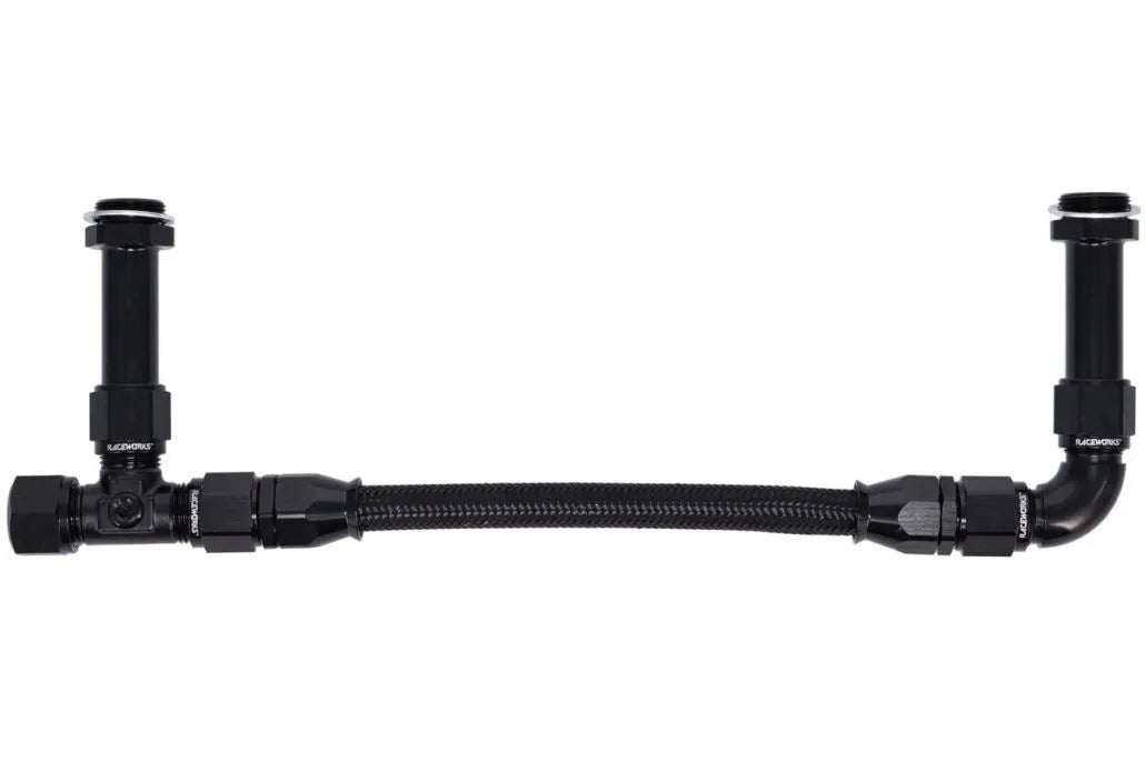 Raceworks Dominator An-8 Dual Feed Fuel Line Kit RWF-162-08BK