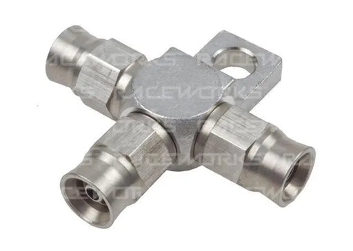 Raceworks An-3 Ptfe Hose End Tee With Bracket Ss RWF-261-03SS