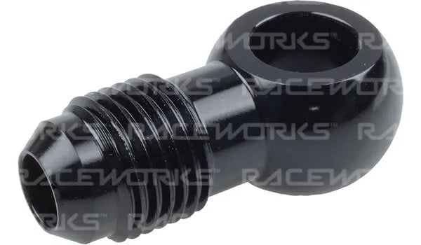 Raceworks 11.2mm Banjo To An-4 Male Flare Ss 90Deg RWF-319-04SS