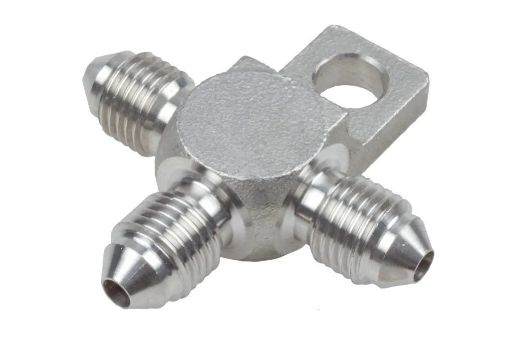 Raceworks An-3 Male Flare Tee With Bracket Ss RWF-325-03SS
