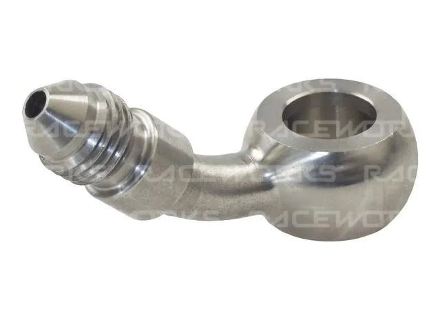 Raceworks 11.2mm Banjo To An-3 Male Flare Ss 45Deg RWF-335-03SS