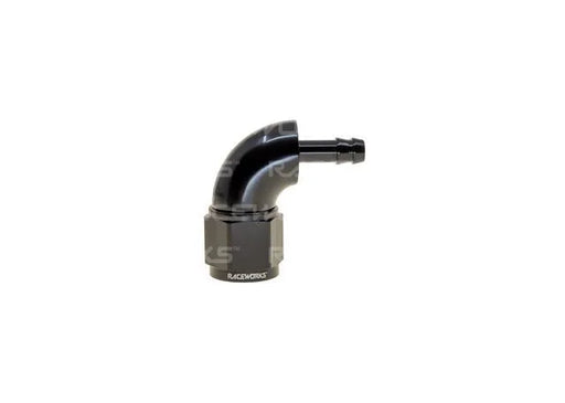 Raceworks An-10 Female Swivel To BaRB 5/16In 90Deg RWF-413-10-05BK