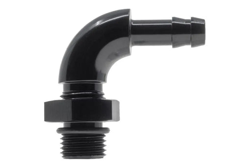 Raceworks An-6 ORB To 5/16In BaRB 90Deg Swivel RWF-415-06-05BK