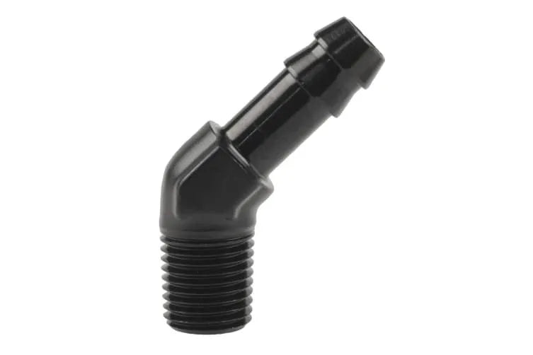 Raceworks Male NPT 1/2In To 5/8In (An-10) BaRB 45Deg RWF-422-08-10BK