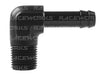 Raceworks Male NPT ½In To ½In BaRB 90Deg RWF-423-08-08BK