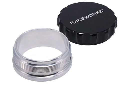 Raceworks Weld On Aluminum Filler With Black Female Cap 2.5In RWF-460-40-ABK