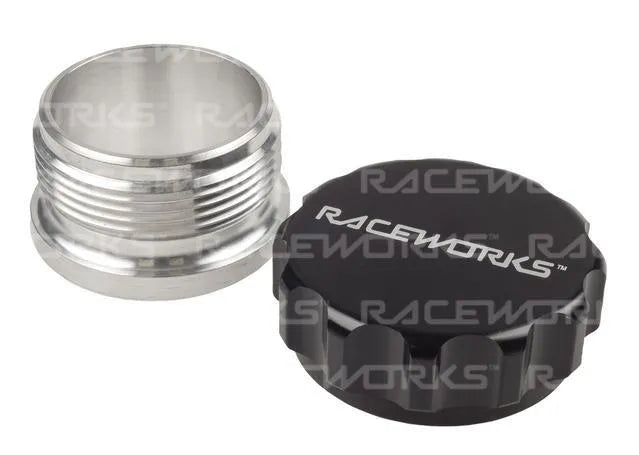 Raceworks Weld On Aluminum Filler With Black Male Cap 2.0In RWF-461-32-ABK