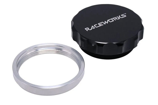 Raceworks Weld On Aluminum Filler With Black Male Cap 2.5In RWF-461-40-ABK