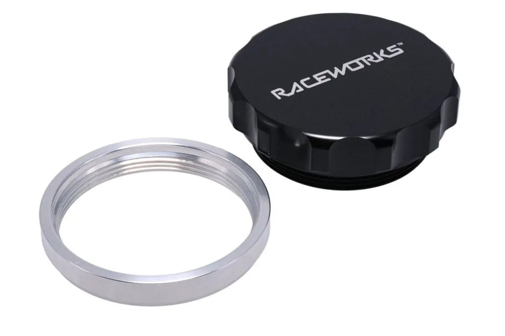 Raceworks Weld On Aluminum Filler With Black Male Cap 3.0In RWF-461-48-ABK
