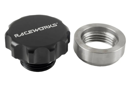 Raceworks Weld On Steel Diff Filler With Black Aluminium Male Cap 1In RWF-461-S-ABK